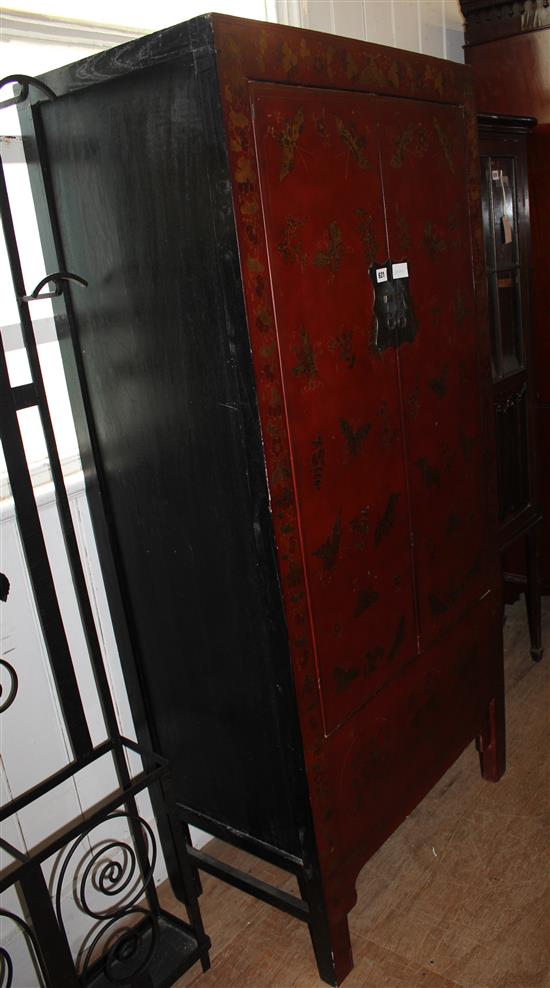 Chinese lacquered wardrobe